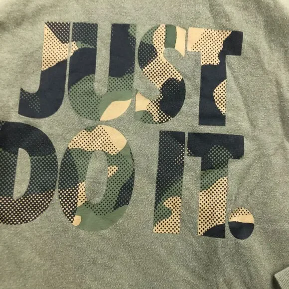 Nike Hoodie Boys XL Green Just Do It Camouflage Youth Kids Sweatshirt * - Picture 5 of 12